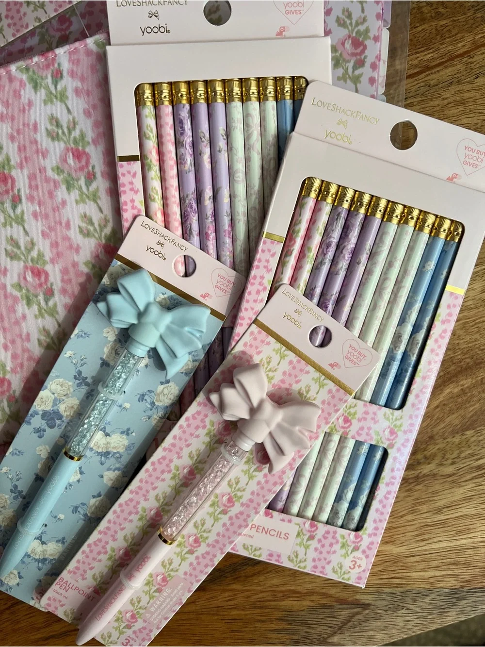 LoveShackFancy Yoobi Target Pink Stationery Set